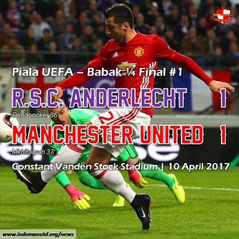 Review Piala UEFA: R.S.C. Anderlecht 1-1 Manchester United